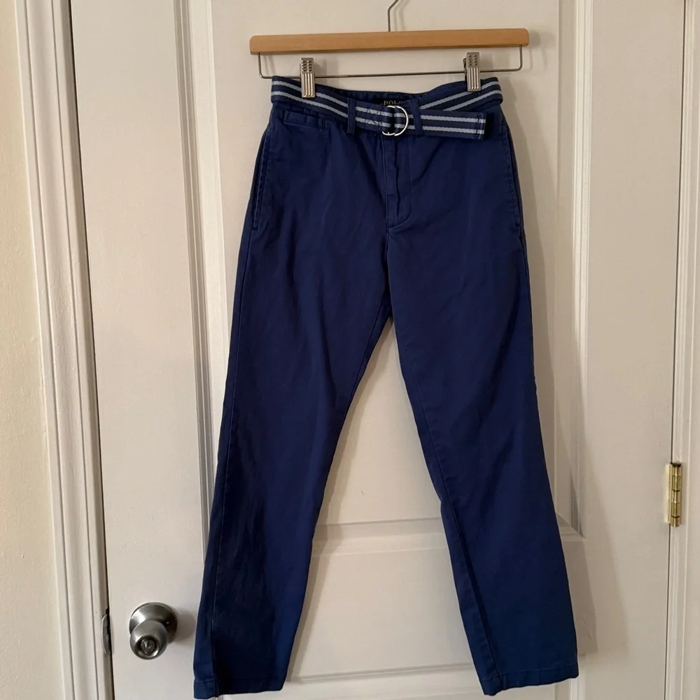 Polo Ralph Lauren Boys Blue Chinos with Striped Belt